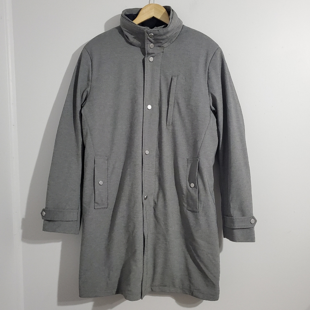 Zara Man Gray Long Winter Jacket Size L